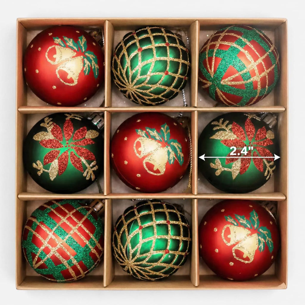 9" Classic Christmas Ball Set