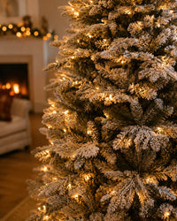 Frosted Pre-Lit Artificial Christmas Tree