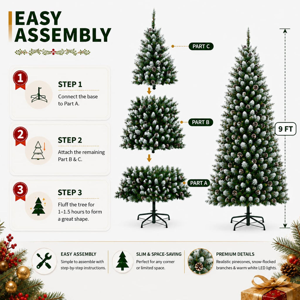 Snow-Tipped Pine Christmas Tree