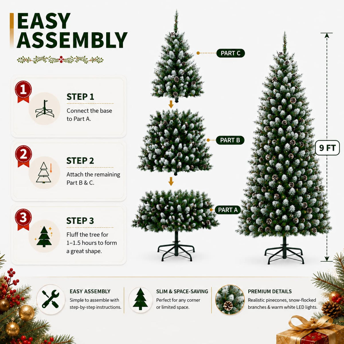 Snow-Tipped Pine Christmas Tree