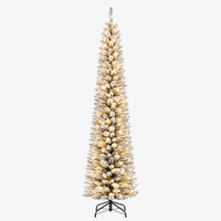 Slim Flocked Christmas Tree