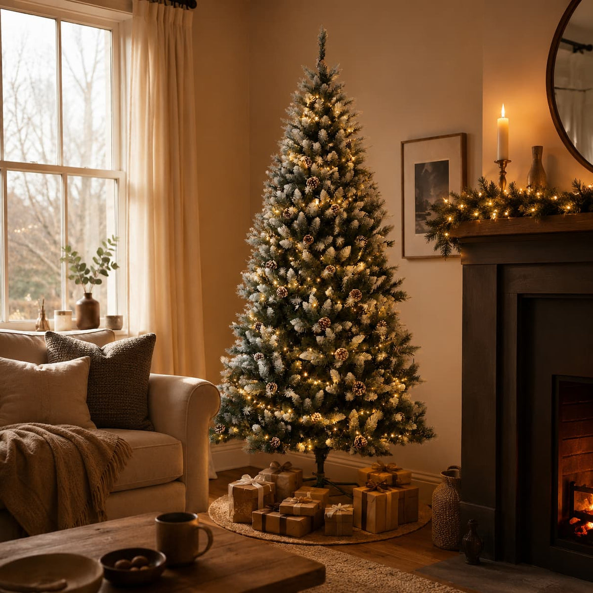 Snow-Tipped Pine Christmas Tree