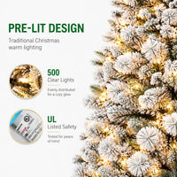 Pre-Lit Flocked Christmas Tree