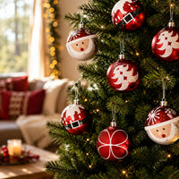 9" Santa Christmas Ball Set